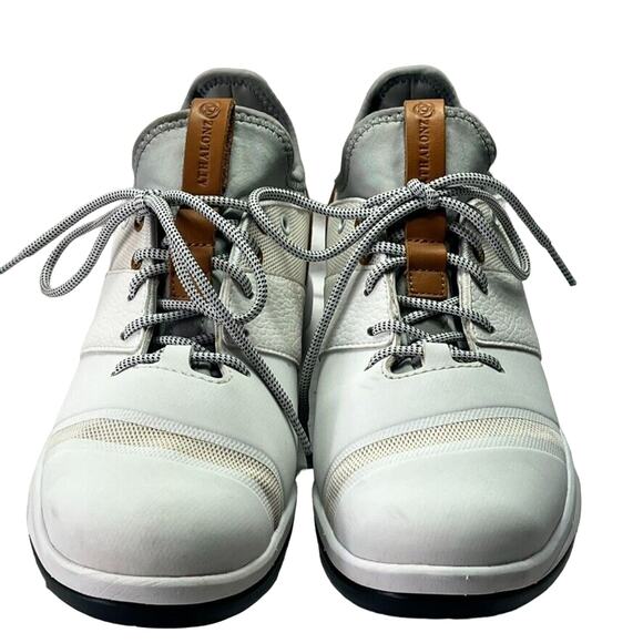 Athalonz EnVe Sneakers Mens 9 Performance Spikeless Golf Shoes White Tan Lace Up - Picture 4 of 14